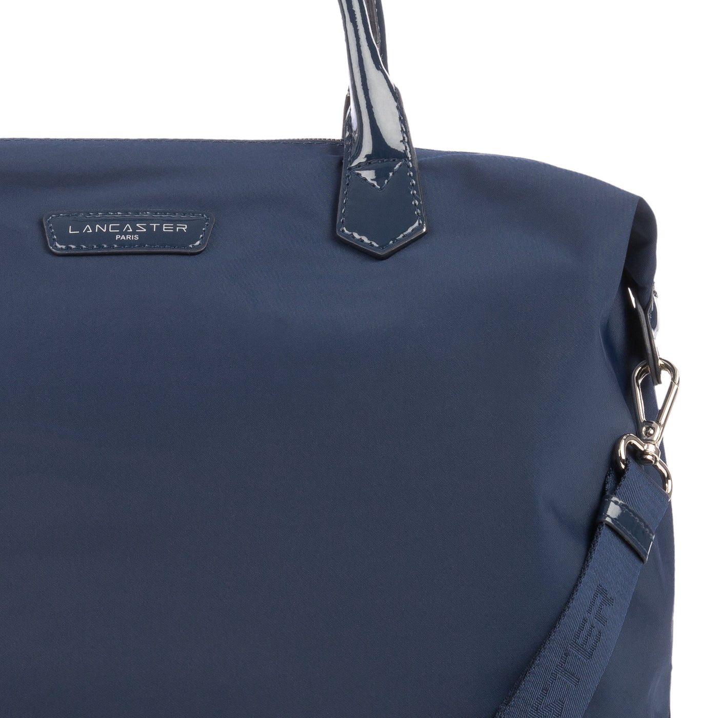 large tote bag - basic verni #couleur_bleu-fonc