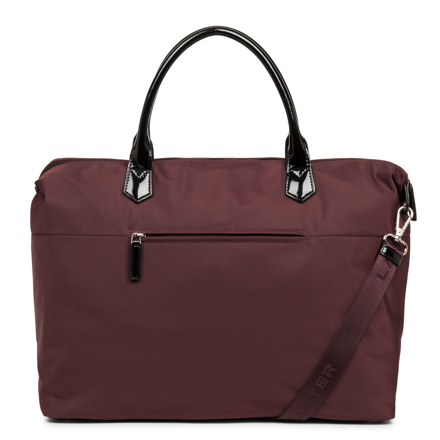large tote bag - basic verni #couleur_bordeaux-noir
