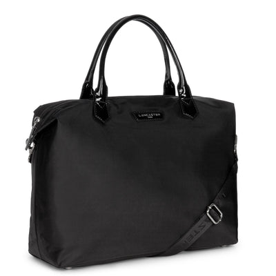 large tote bag - basic verni #couleur_noir