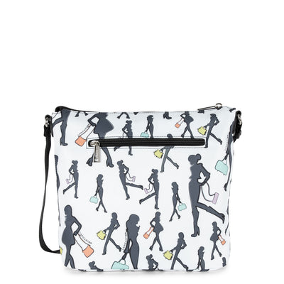 shoulder bag - basic pompon #couleur_blanc-multi