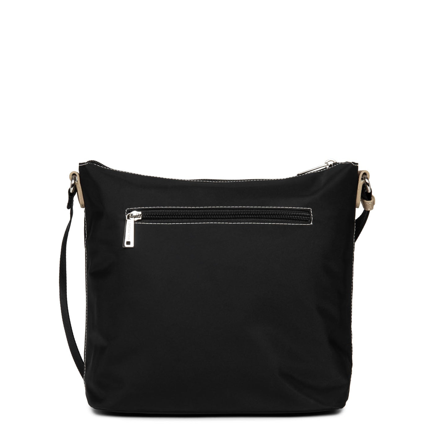 shoulder bag - basic pompon #couleur_noir-galet-champagne