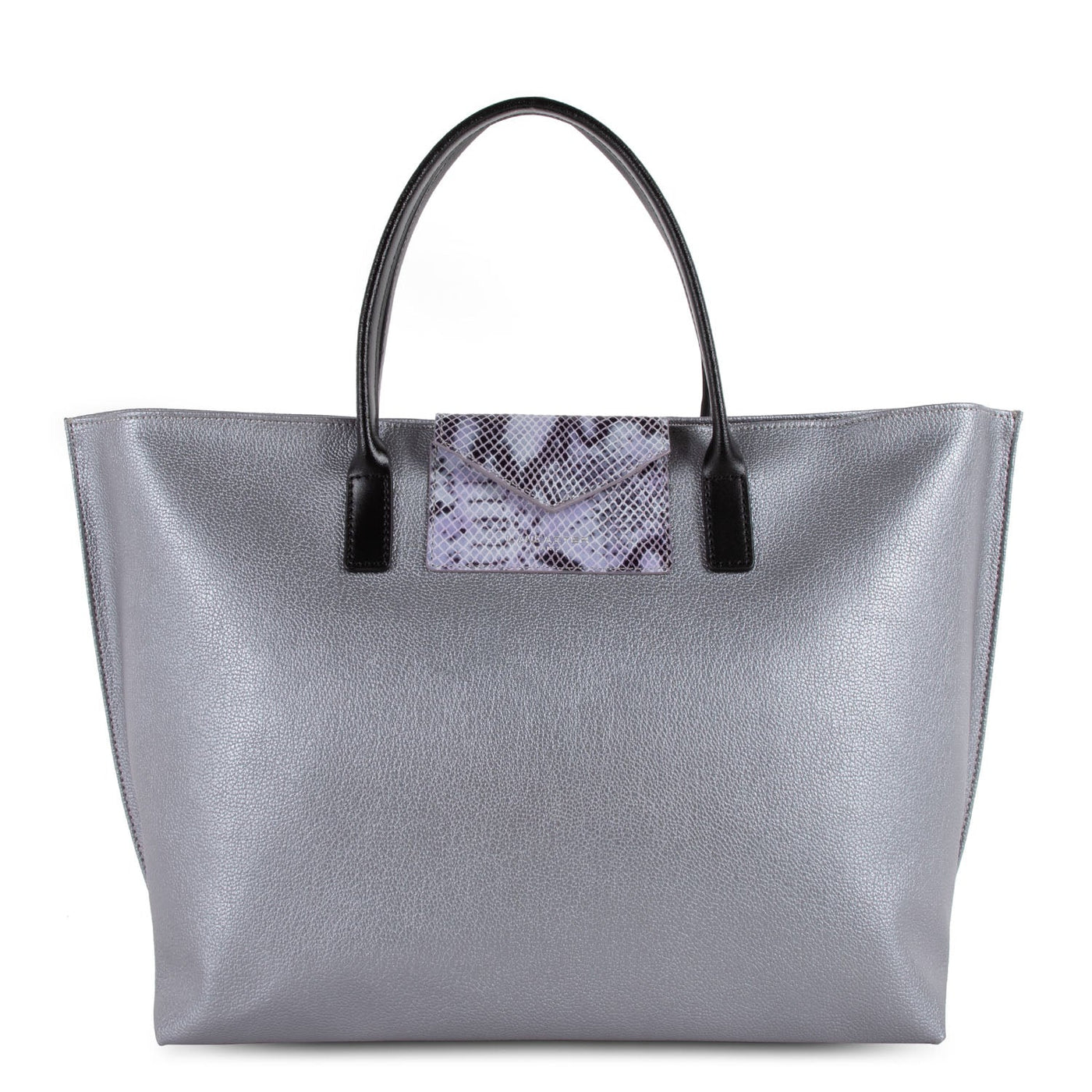 large tote bag - maya #couleur_argent-python