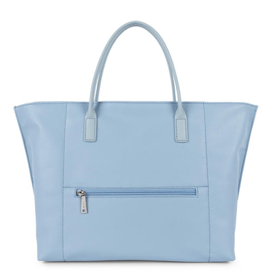 large tote bag - maya #couleur_bleu-ciel-ivoire-bleu-cendre