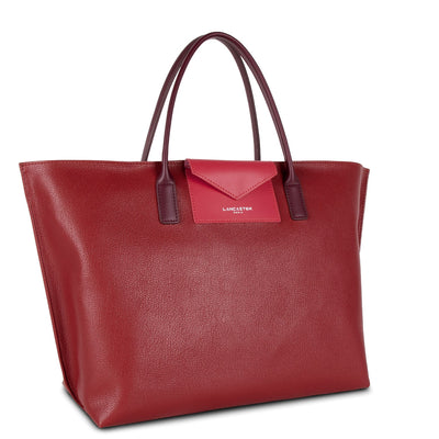 large tote bag - maya #couleur_carmin-framboise-pourpre