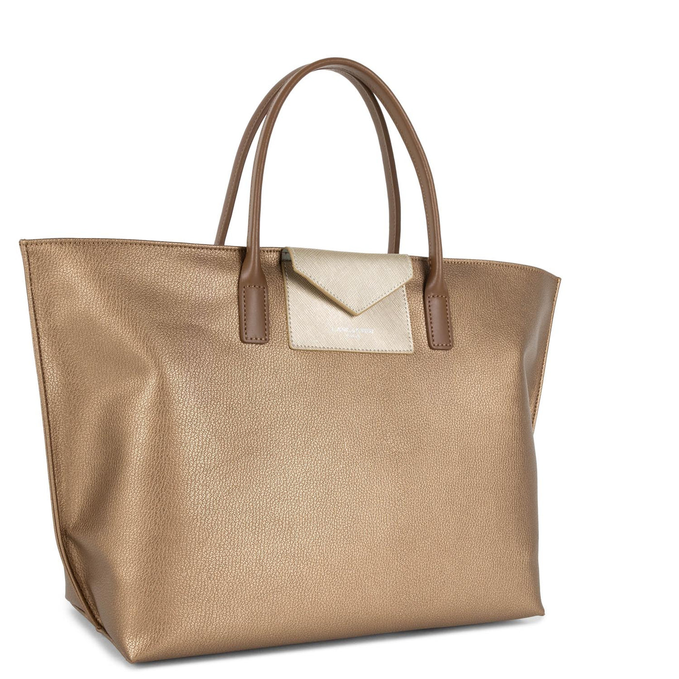 large tote bag - maya #couleur_cuivre-champagne-vison