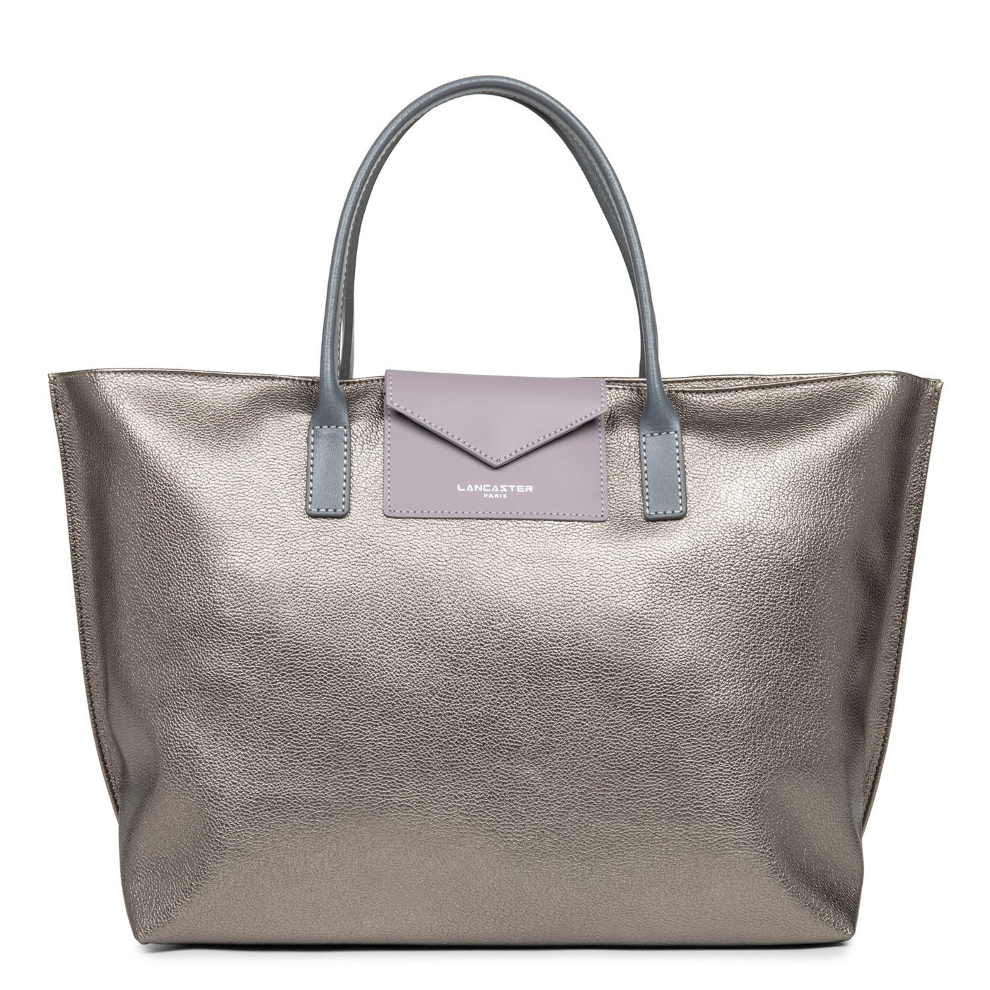 large tote bag - maya #couleur_etain-mauve-gris