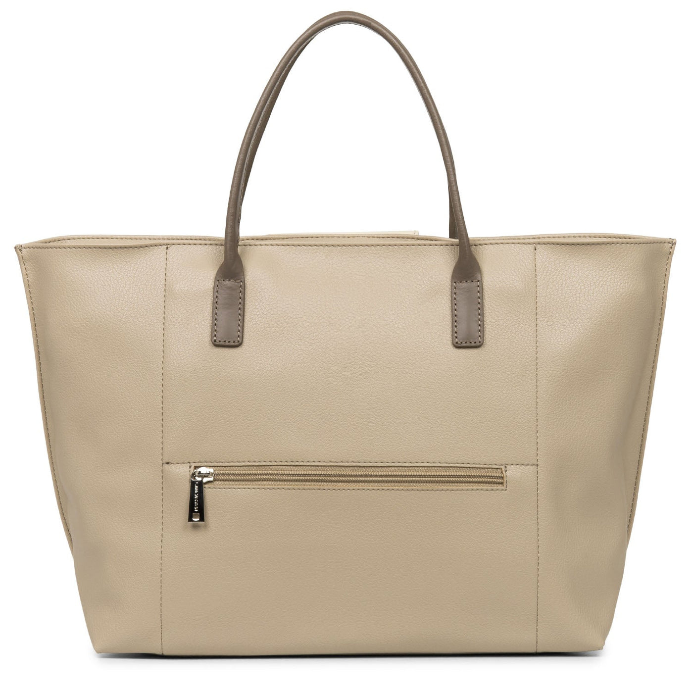 large tote bag - maya #couleur_galet-ivoire-taupe
