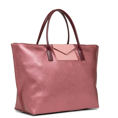 large tote bag - maya #couleur_grenat-rose-antique-bordeaux