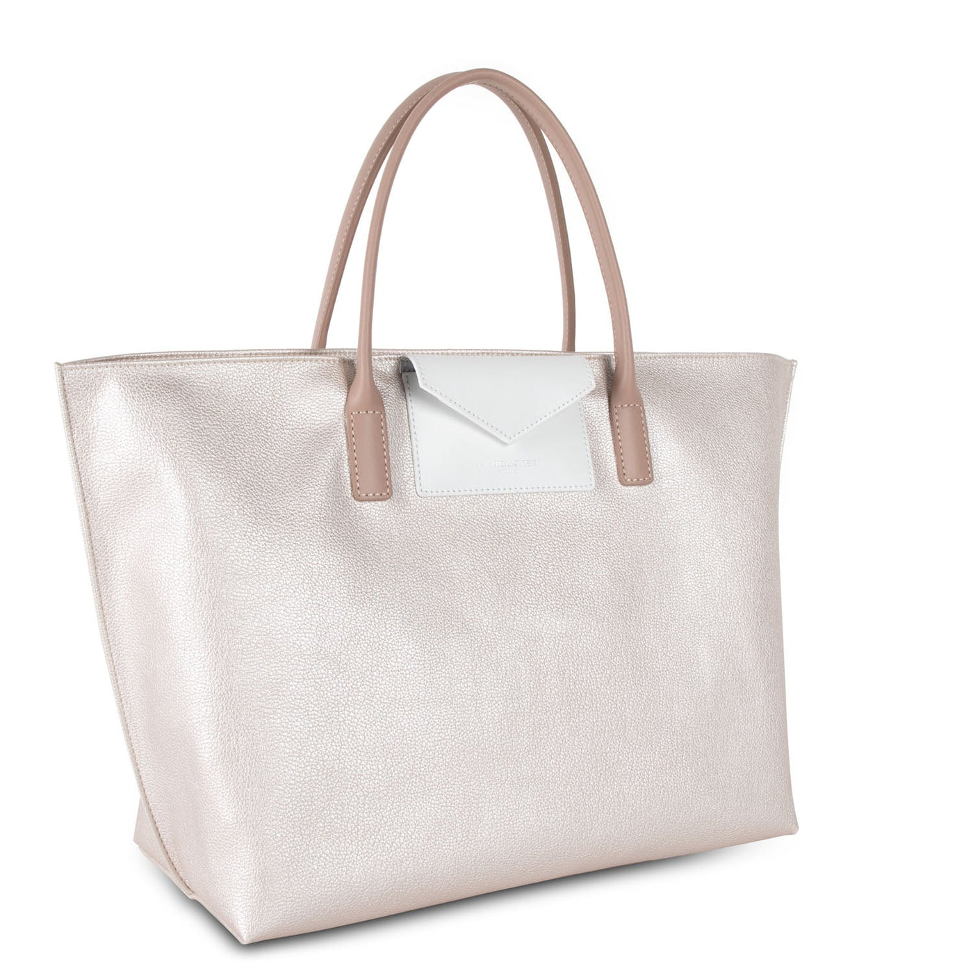 large tote bag - maya #couleur_nacre-blanc-nude