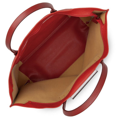large tote bag - maya #couleur_rouge-or-rose-carmin