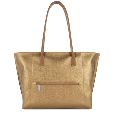 large tote bag - maya #couleur_bronze-jaune-camel