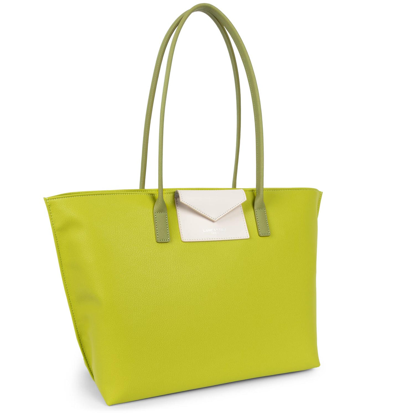 large tote bag - maya #couleur_cleri-ecru-pistache