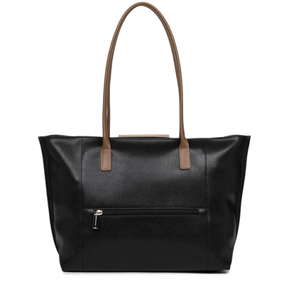 large tote bag - maya #couleur_noir-nude-vison
