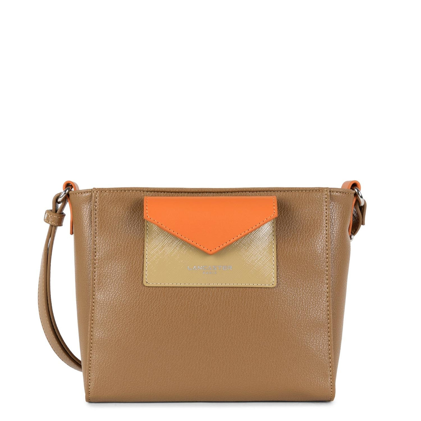 crossbody bag - maya #couleur_camel-naturel-orange