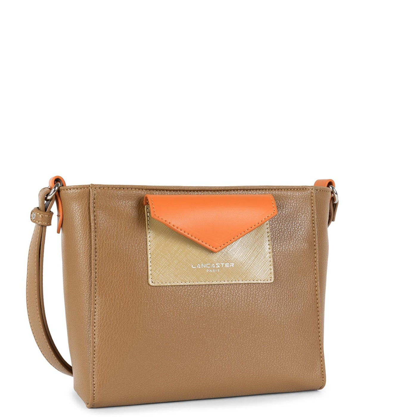 crossbody bag - maya #couleur_camel-naturel-orange