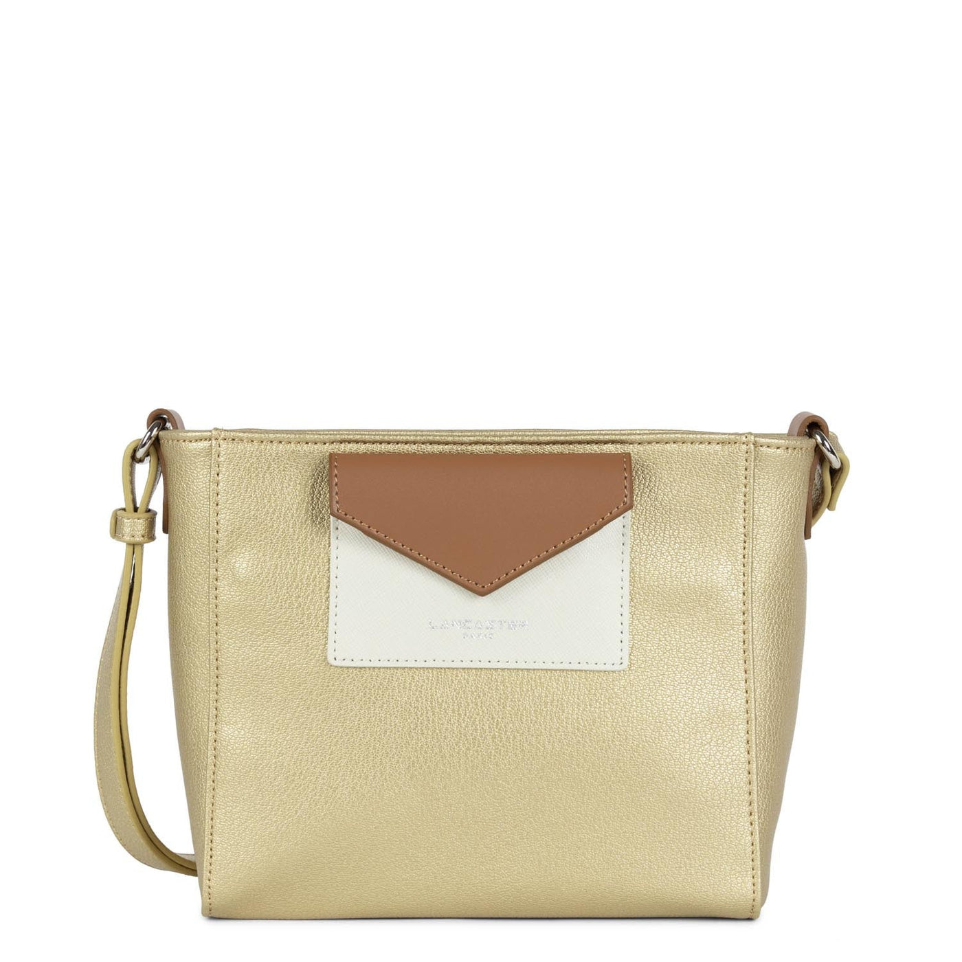 crossbody bag - maya #couleur_or-mat-beige-camel
