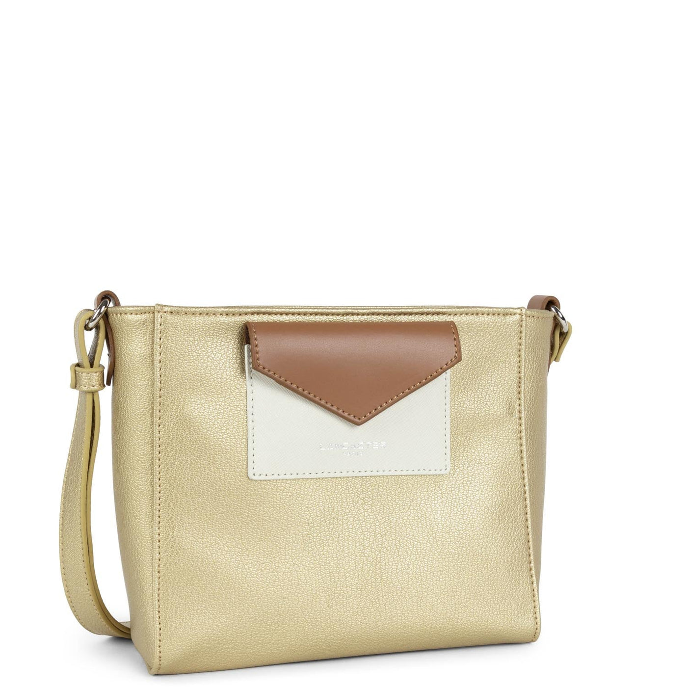crossbody bag - maya #couleur_or-mat-beige-camel