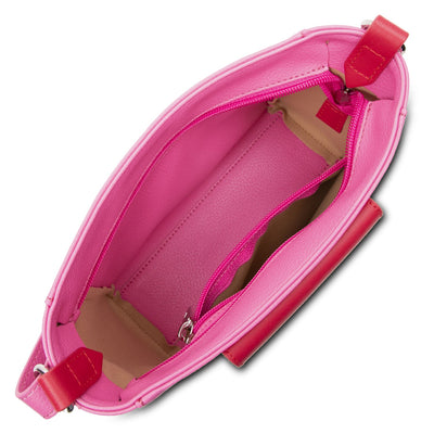 crossbody bag - maya #couleur_pivoine-rose-fuxia