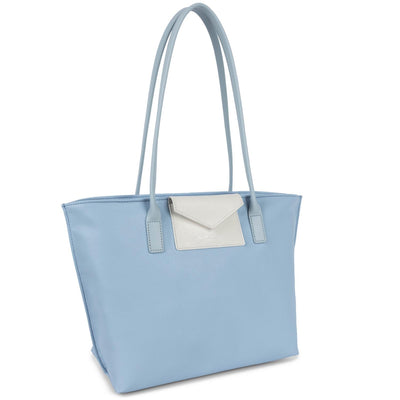 m tote bag - maya #couleur_bleu-ciel-ivoire-bleu-cendre