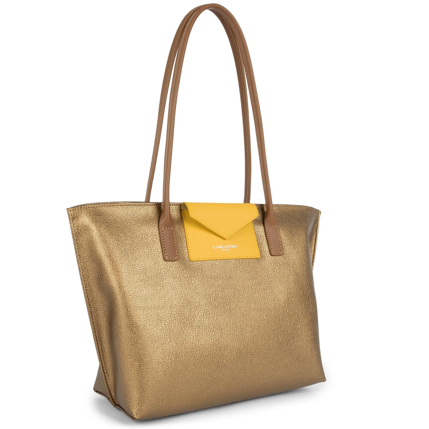 m tote bag - maya #couleur_bronze-jaune-camel