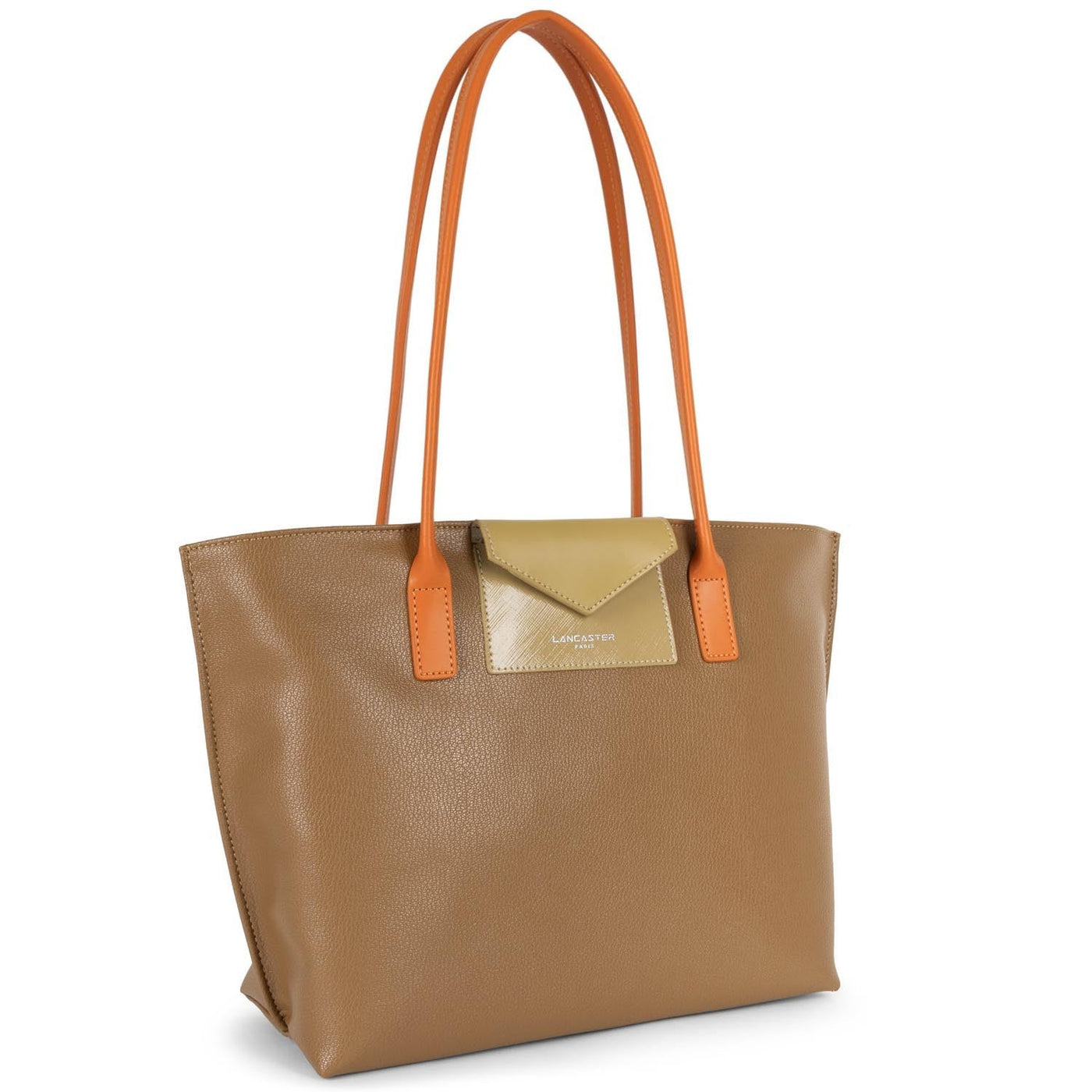 m tote bag - maya #couleur_camel-naturel-orange