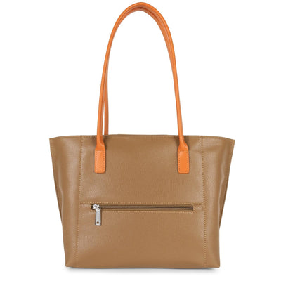 m tote bag - maya #couleur_camel-naturel-orange