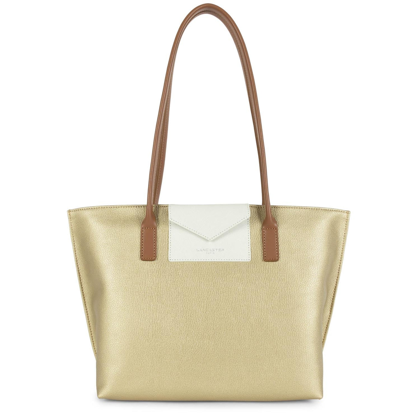 m tote bag - maya #couleur_or-mat-beige-camel