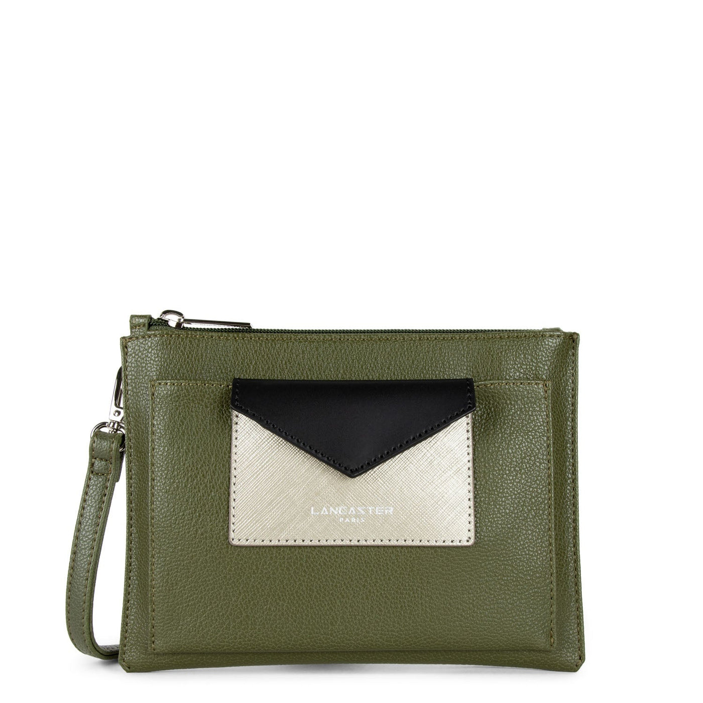 crossbody bag - maya #couleur_vert-militaire-fusil-noir