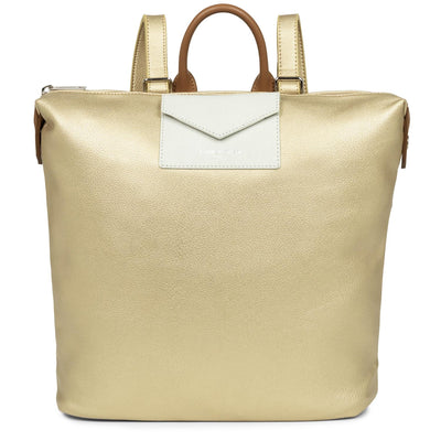 backpack - maya #couleur_or-mat-beige-camel