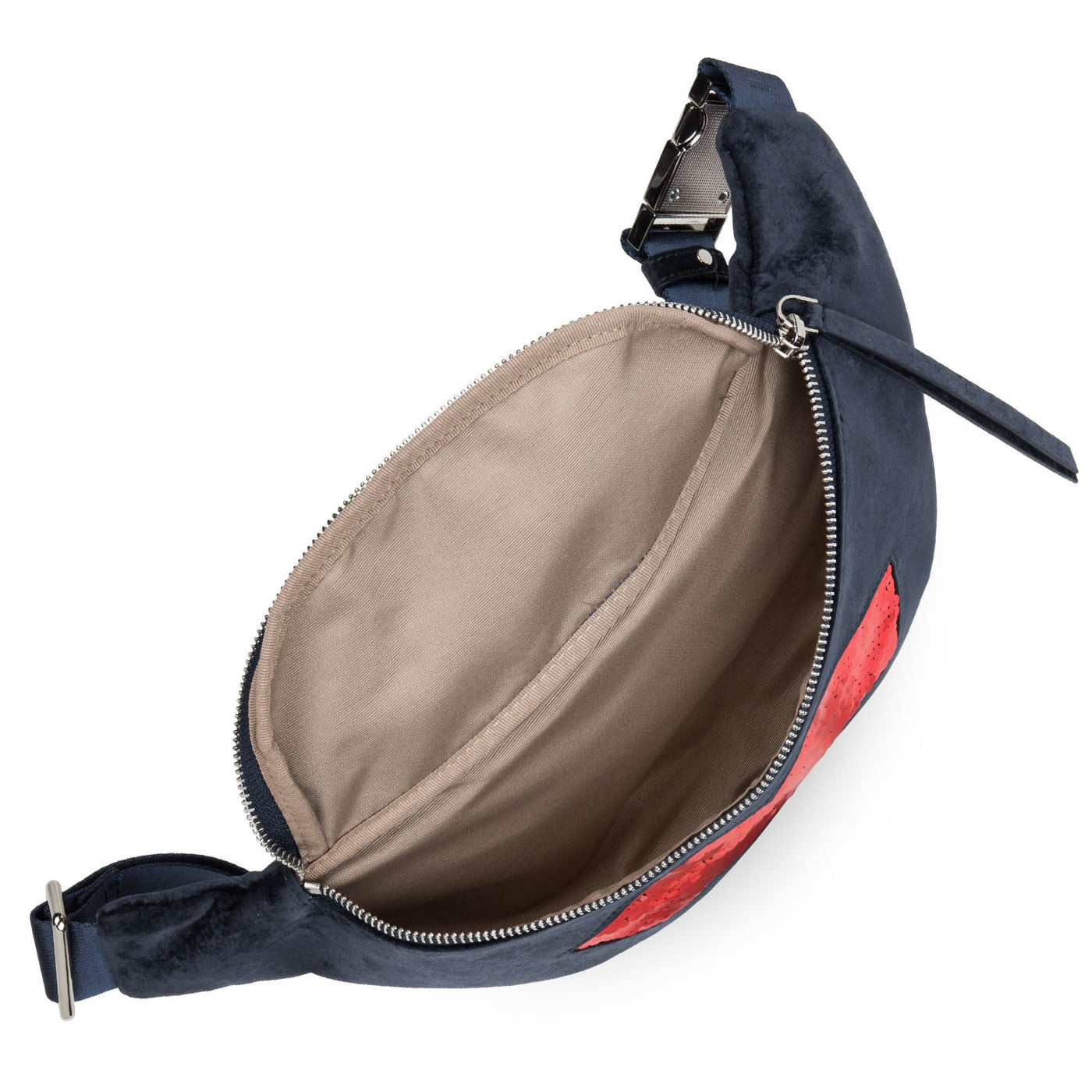 belt bag - actual velvet & séquin #couleur_bleu-fonc
