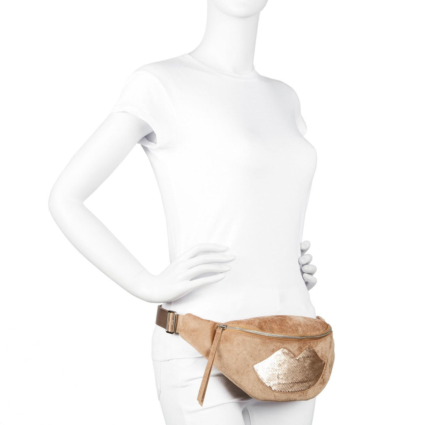 belt bag - actual velvet & séquin #couleur_nude