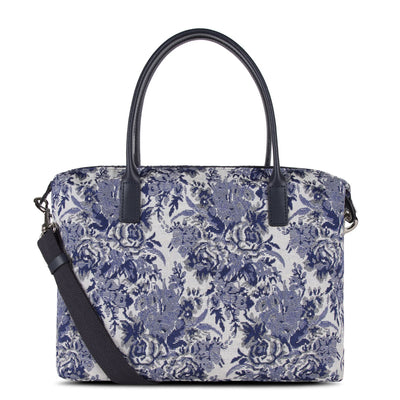 tote bag - actual damier tréssé #couleur_bleu-fleur