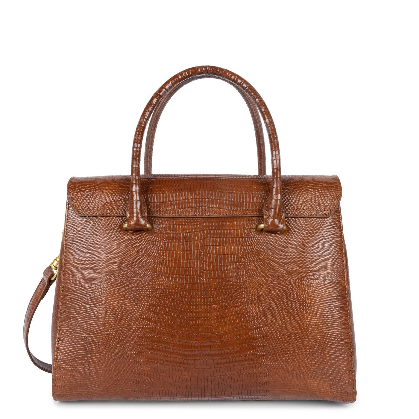 handbag - exotic lézard & croco cn #couleur_cognac-lzard