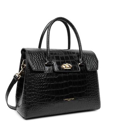handbag - exotic lézard & croco cn #couleur_noir