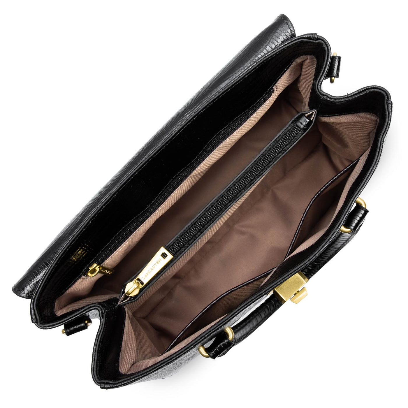 handbag - exotic lézard & croco cn #couleur_noir-lzard