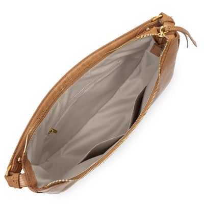 large hobo bag - exotic lézard & croco cn #couleur_camel-lzard