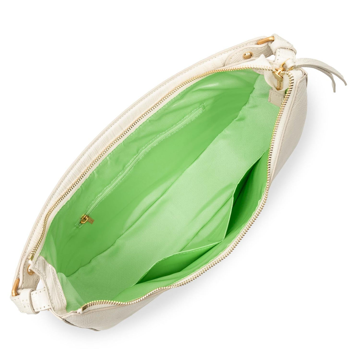 large hobo bag - exotic lézard & croco cn #couleur_ecru-lzard