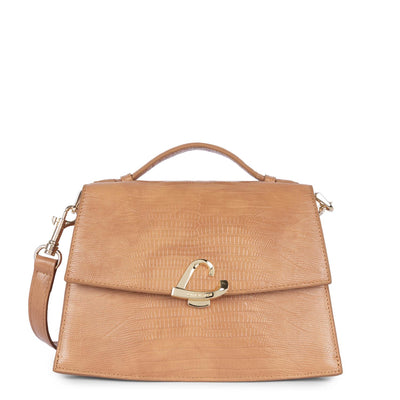 crossbody bag - exotic philia #couleur_camel-lzard
