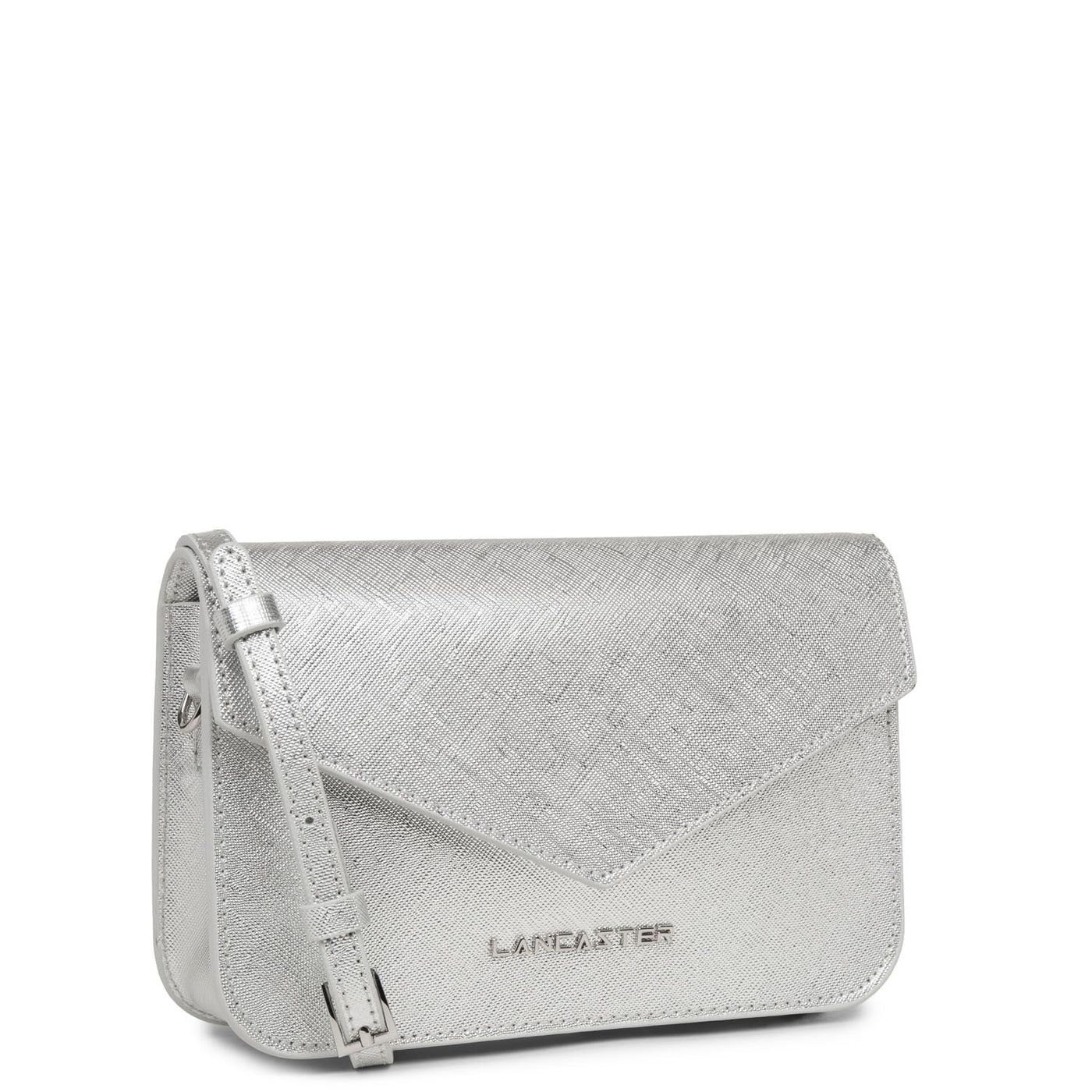 small crossbody bag - saffiano signature #couleur_argent