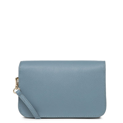 small crossbody bag - saffiano signature #couleur_bleu-ardoise
