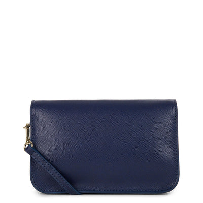 small crossbody bag - saffiano signature #couleur_bleu-fonc