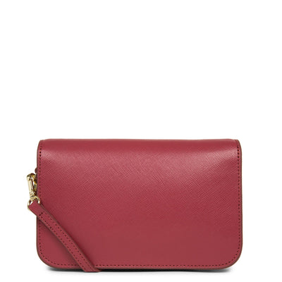 small crossbody bag - saffiano signature #couleur_framboise
