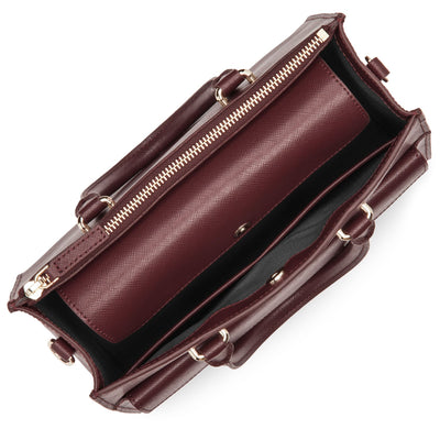 handbag - saffiano signature #couleur_bordeaux