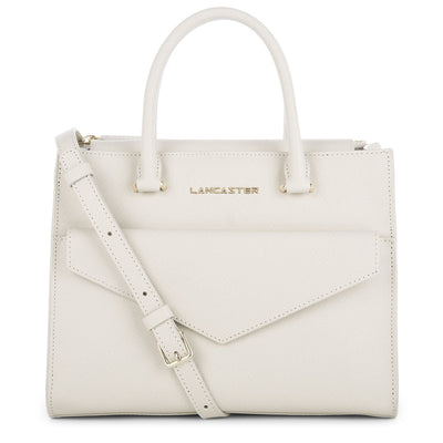 handbag - saffiano signature #couleur_ivoire