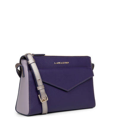 crossbody bag - saffiano signature #couleur_violet-mauve-or-rose
