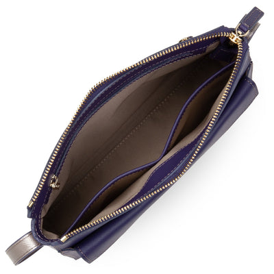 crossbody bag - saffiano signature #couleur_violet-mauve-or-rose