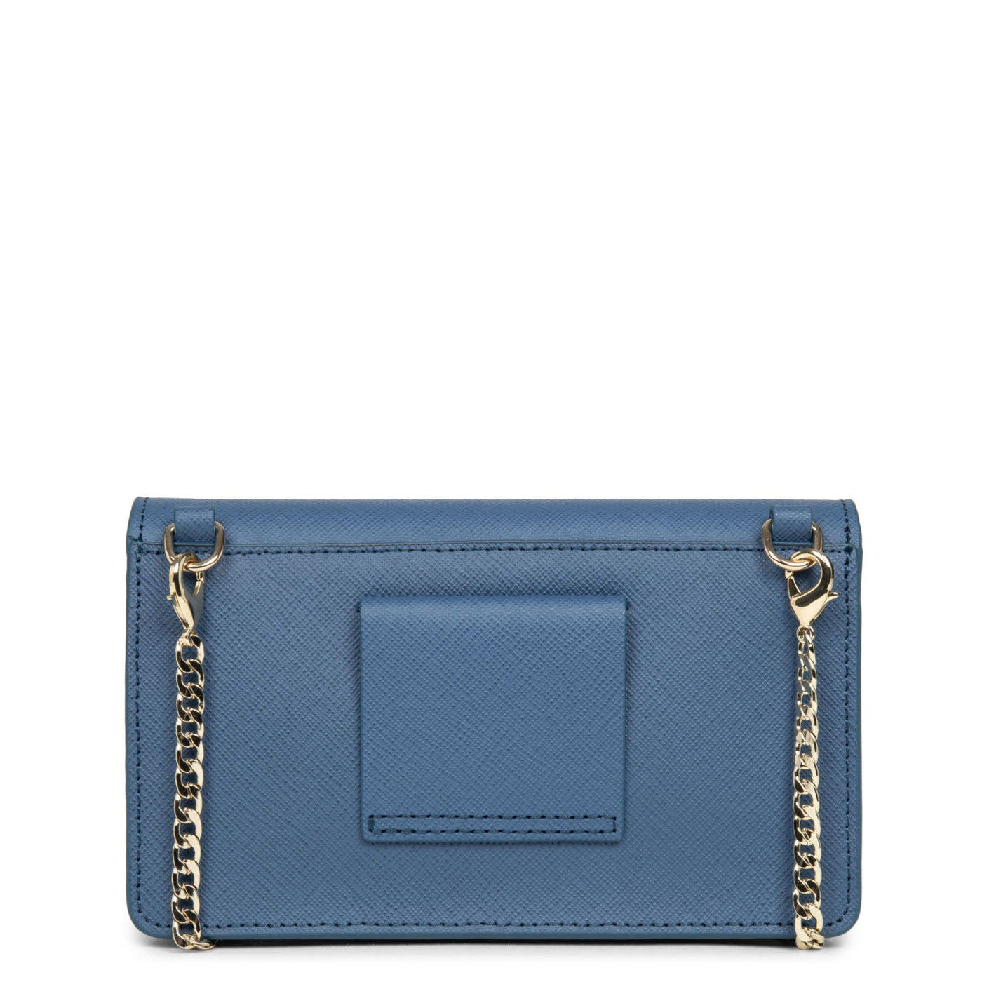 small crossbody bag - saffiano signature #couleur_bleu-jeans