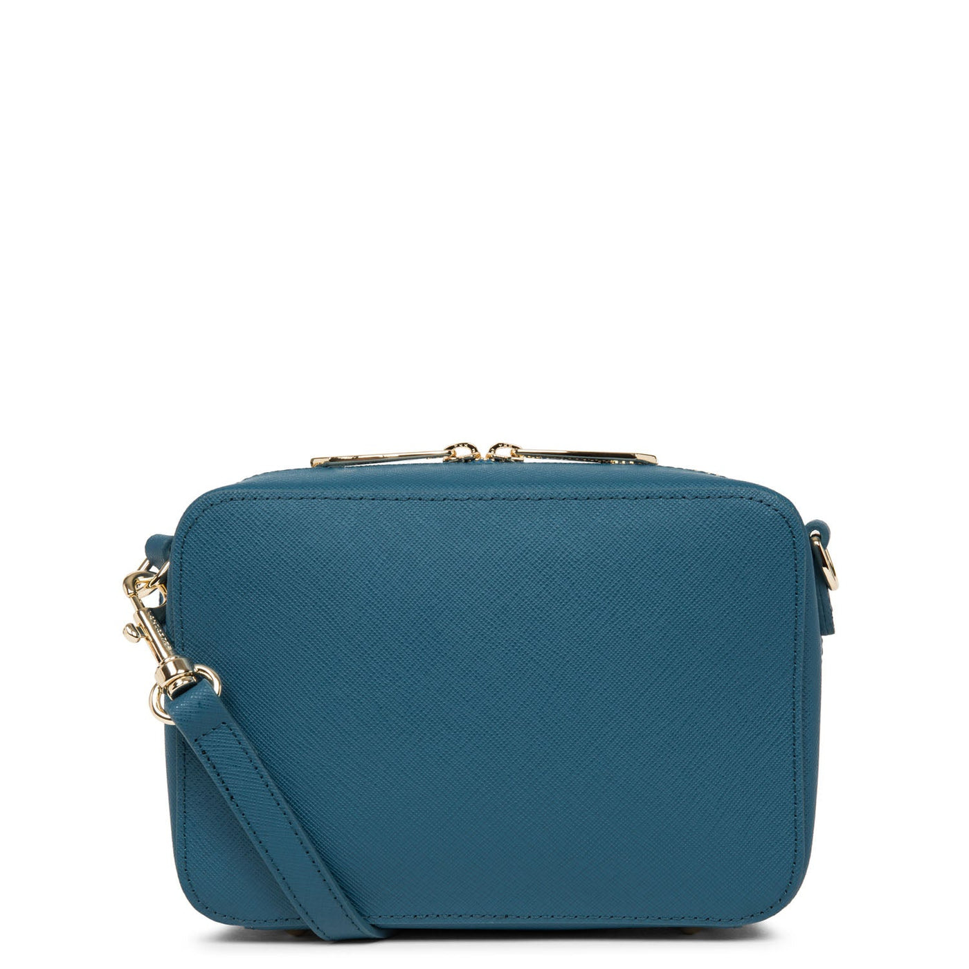 crossbody bag - saffiano signature #couleur_bleu-paon