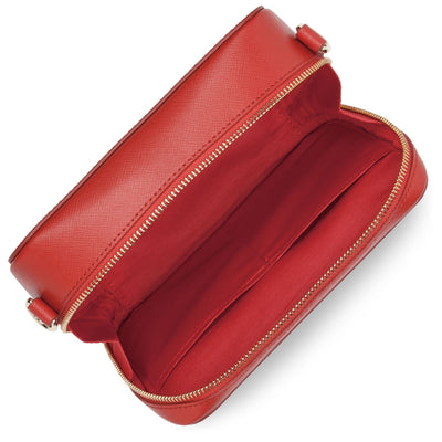 crossbody bag - saffiano signature #couleur_rouge