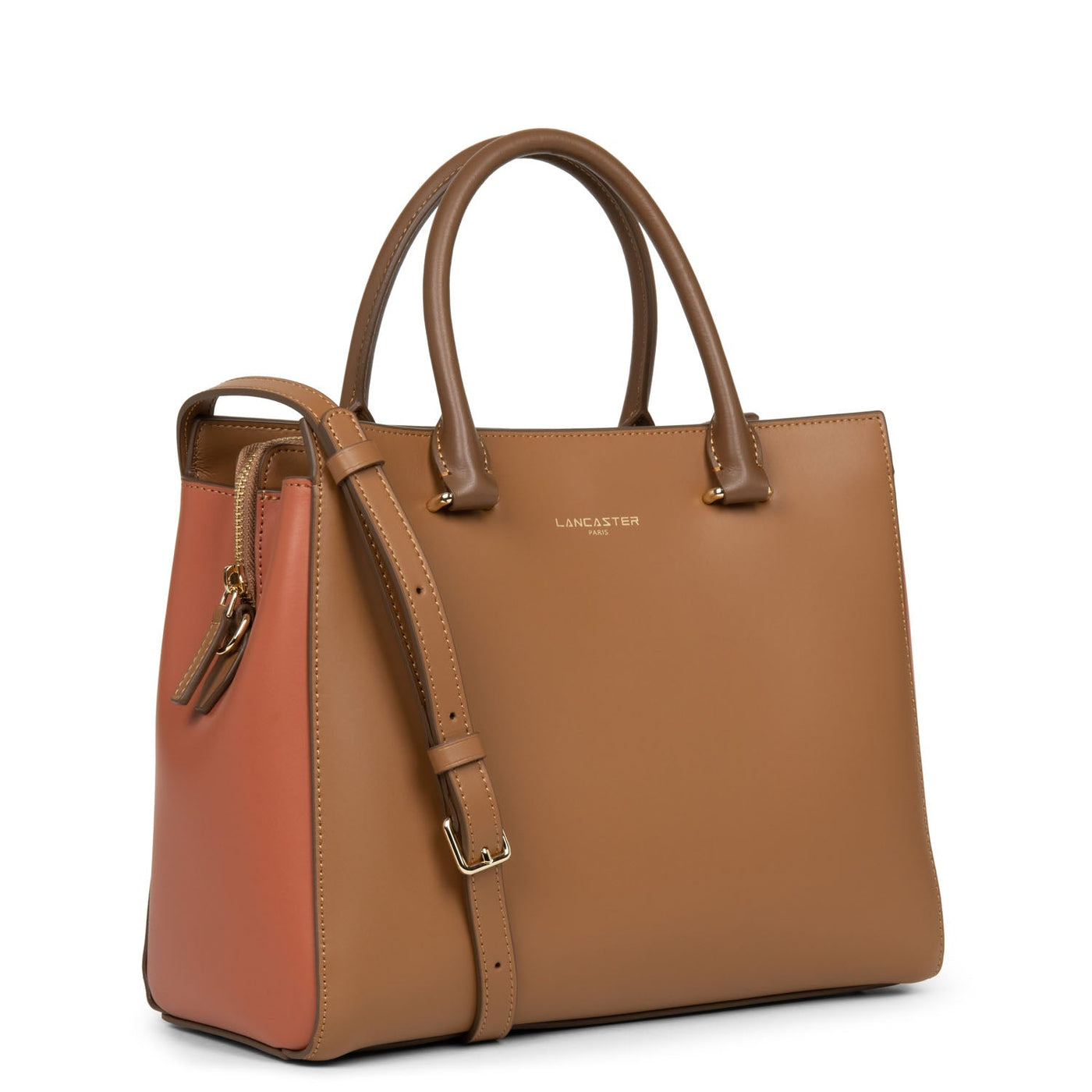 handbag - smooth or #couleur_camel-potiron-vison